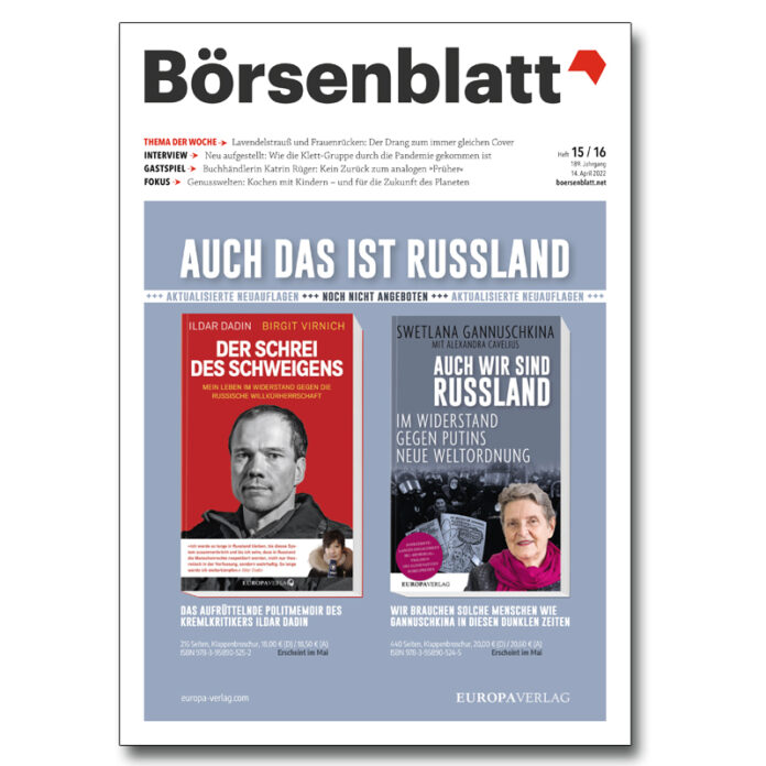Börsenblatt, Ausgabe 15/16/2022
