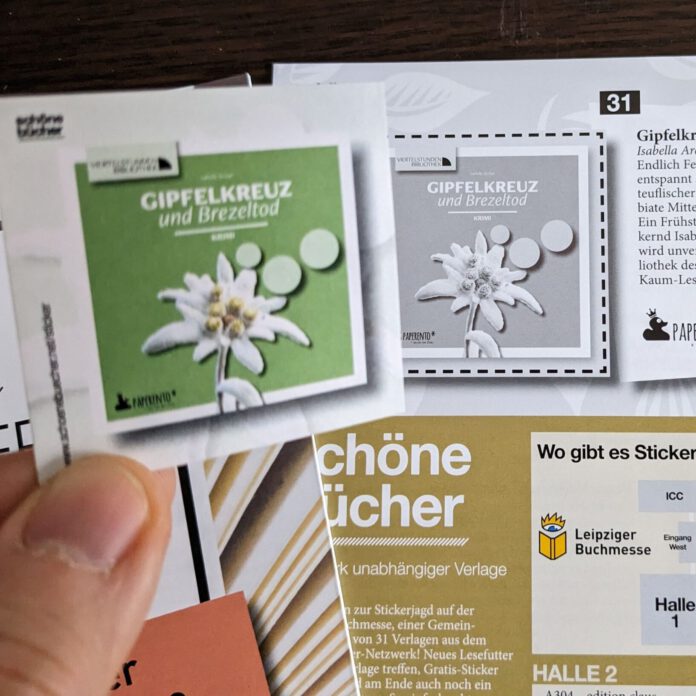Schöne Bücher: Sticker-Sammel-Album zur Leipziger Buchmesse 2023