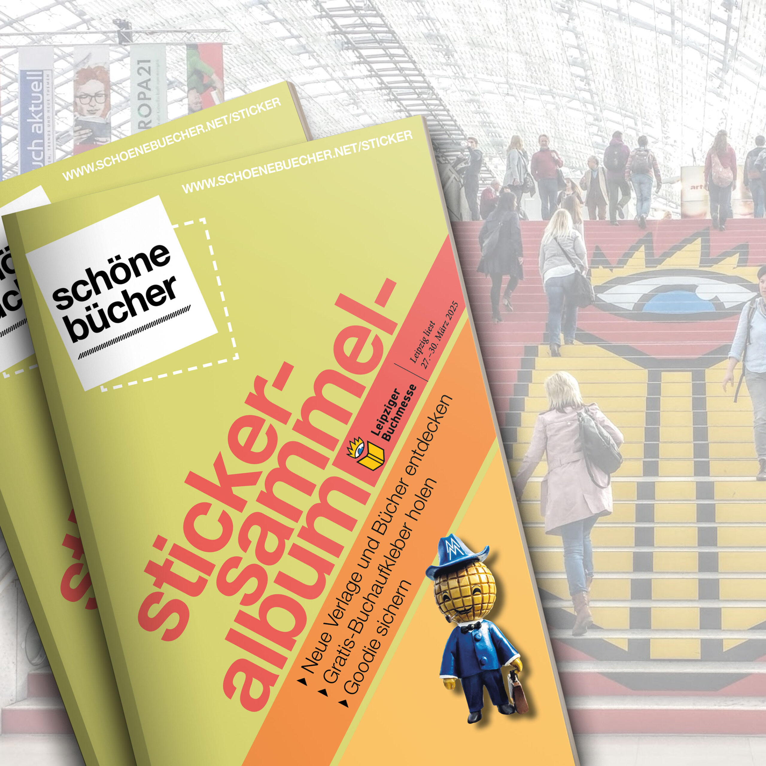 Das Schöne-Bücher-Sticker-Sammel-Album zur Leipziger Buchmesse 2025. Das Schöne-Bücher-Sticker-Sammel-Album zur Leipziger Buchmesse 2025.