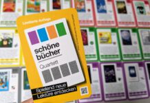 Spielend neue Lektüre entdecken: Premiere für das Schöne-Bücher-Quartett. Alle Karten beisammen? Das Schöne-Bücher-Quartett mit Spielkarten und Buchtipps gibt es auf der Frankfurter Buchmesse 2025.