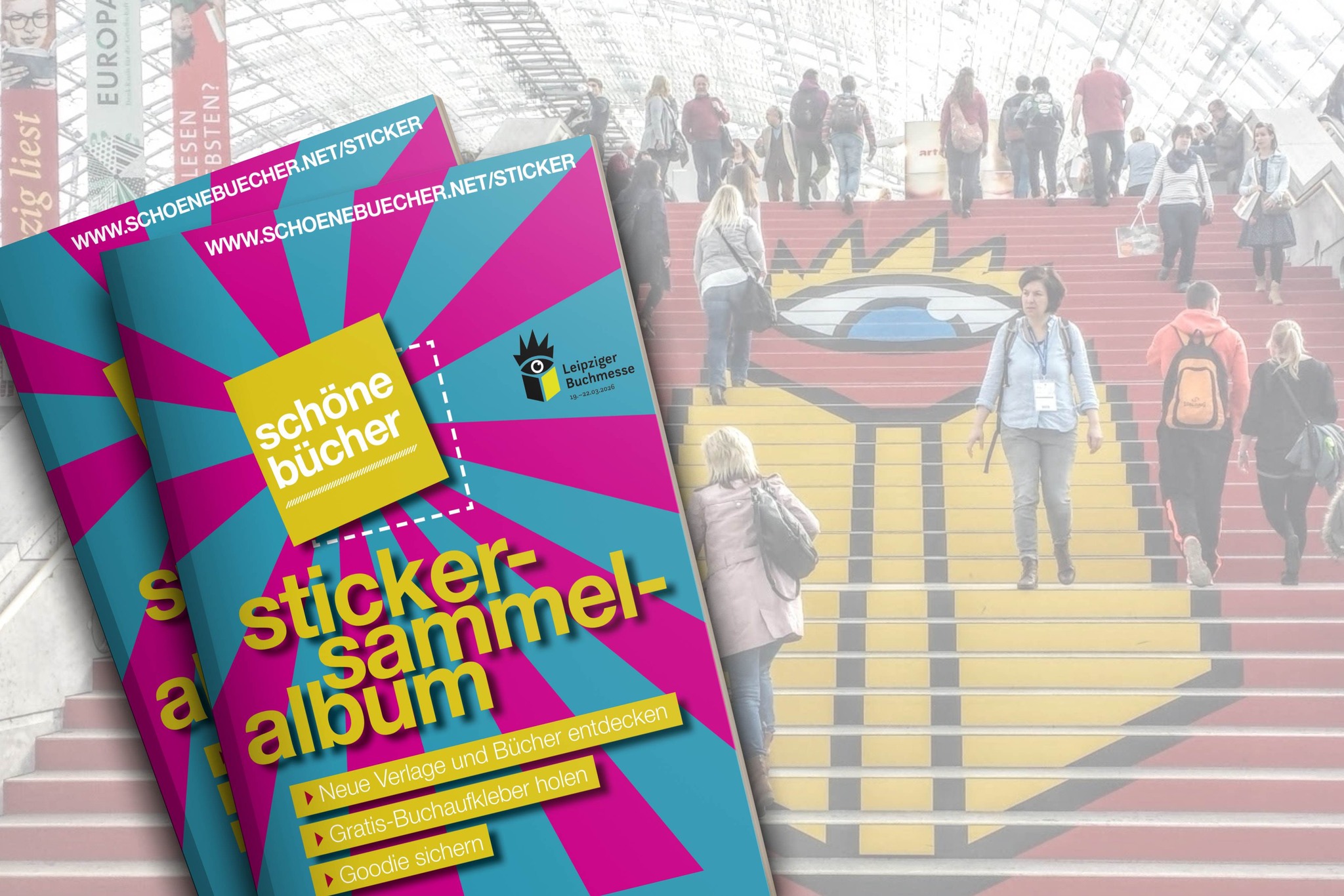 Sticker-Sammel-Aktion zur Leipziger Buchmesse 2026 Sticker-Sammel-Aktion zur Leipziger Buchmesse 2026